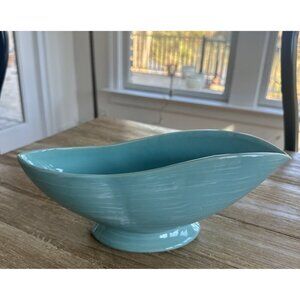 Vintage MCCOY USA 12” PLANTER #903 Harmony Line 1961 Mist Blue With White